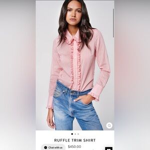 Frame Ruffle Trim Shirt